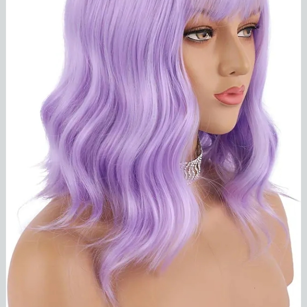Lavender Wavy Hair Wig